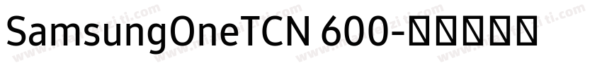 SamsungOneTCN 600字体转换